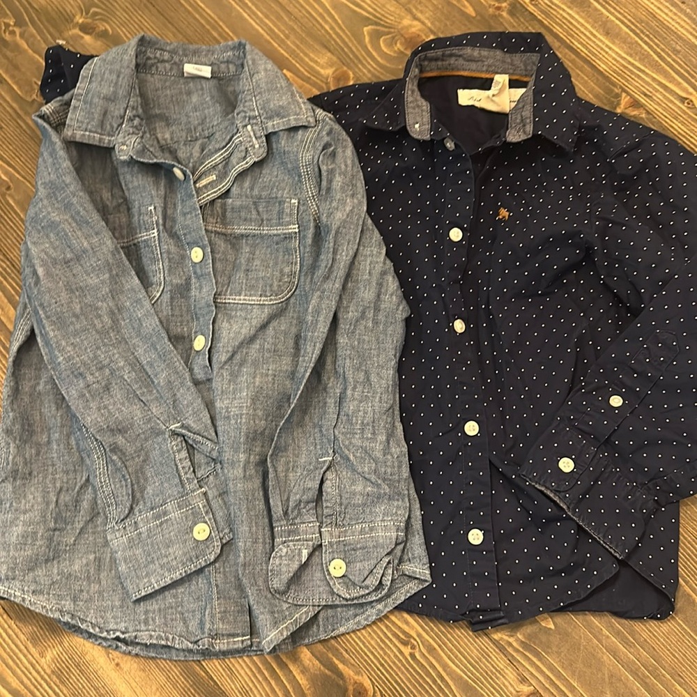 2 boys button down shirts